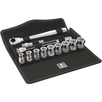 Wera 8100 SB HF 1 Zyklop Metal Yön Mandallı Cırcır Seti, Tutma Fonksiyonlu, 3/8 Sürücülü, metrik