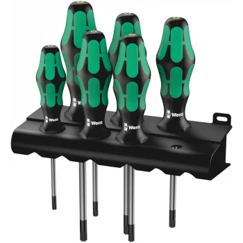 Wera 367/6 TORX® BO Kraftform Tornavida Seti + Raf