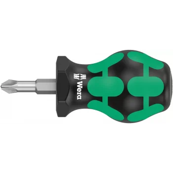 Wera 355 PZ Pozidriv Stubby/Topaç/Karbüratör Tornavidası, PZ 2 x 25 mm