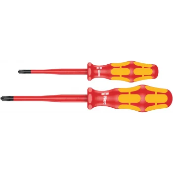 Wera 165 iS PZ/S # 1 + 2 Kraftform Plus 100 Serisi Tornavida Seti. İnce Bıçaklı
