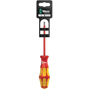Wera 160 i SB VDE Yalıtımlı Düz Tornavida, 0.8 x 4 x 100 mm
