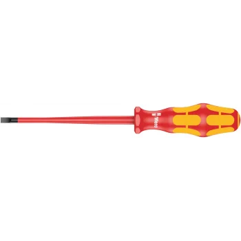 Wera 160 iS VDE Yalıtımlı Düz Tornavida, İnce Bıçaklı, 1 x 5.5 x 125 mm