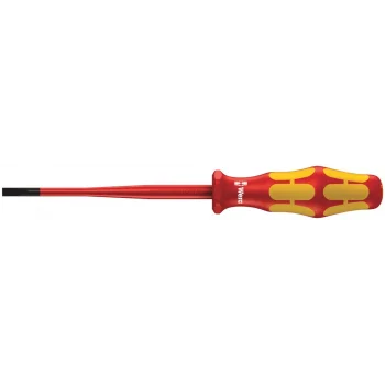 Wera 160 iSS VDE Yalıtımlı Düz Tornavida, İnce Bıçaklı ve Saplı, 0.8 x 4 x 100 mm