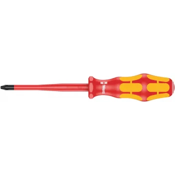 Wera 162 iSS PH VDE Yalıtımlı Yıldız Tornavida, İnce Bıçaklı ve Saplı, PH 2 x 100 mm