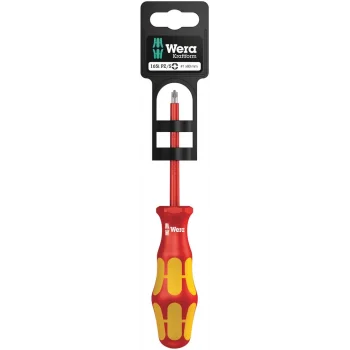 Wera 165 i PZ/S SB VDE Yalıtımlı Pozidriv/Düz Tornavida, # 1 x 80 mm