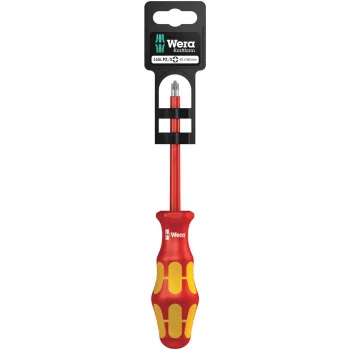 Wera 165 i PZ/S SB VDE Yalıtımlı Pozidriv/Düz Tornavida, # 2 x 100 mm