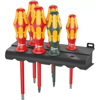 Wera 160 i/168 i/6 Kraftform Plus 100 Serisi Tornavida Seti + Raf