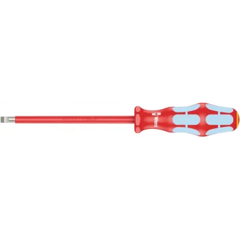 Wera 3160 i VDE Yalıtımlı Düz Tornavida, Paslanmaz, 1 x 5.5 x 125 mm