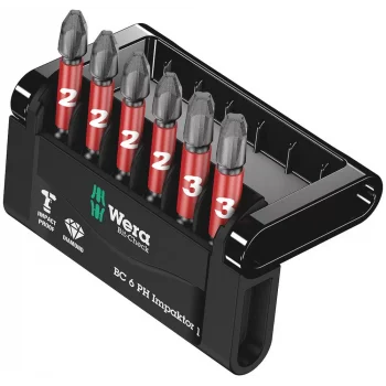 Wera Bit-Check 6 PH Impaktor 1  Profesyonel Matkap Vidalama Tornavida bits Uçları