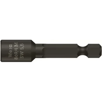 Wera 869/4 M Nutsetter/Bits Bağlantılı Lokma, Mıknatıslı, 5.5 x 50 mm