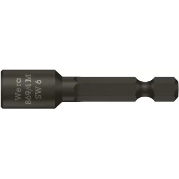 Wera 869/4 M Nutsetter/Bits Bağlantılı Lokma, Mıknatıslı, 6 x 50 mm