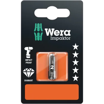 Wera 855/1 IMP DC SB Impaktor Bits, PZ 2 x 25 mm