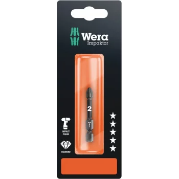 Wera 855/4 IMP DC Impaktor Bits SB, PZ 2 x 50 mm