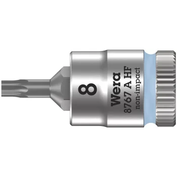 Wera 8767 A HF TORX® Uçlu Zyklop Lokma Bits, 1/4 Soketli, Tutma Fonksiyonlu, TX 8 x 28 mm