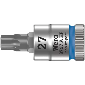Wera 8767 A HF TORX® Uçlu Zyklop Lokma Bits, 1/4 Soketli, Tutma Fonksiyonlu, TX 27 x 28 mm