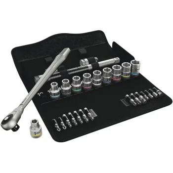 Wera 8100 SC 7 Zyklop Metal Cırcır Seti, İtmeli 1/2 Sürücülü, metrik