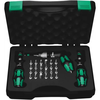 Wera 7445/46/47 Kraftform Torklu Tornavida Seti 2,5-55,0 in.lbs.