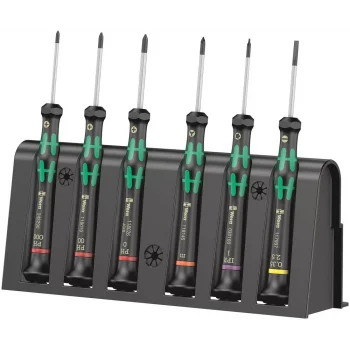 Wera 2050/6 Elektronikçi Tornavida Seti + Raf
