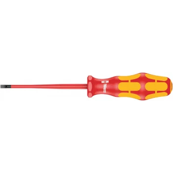 Wera 160 iS VDE Yalıtımlı Düz Tornavida, İnce Bıçaklı, 0.8 x 4 x 100 mm