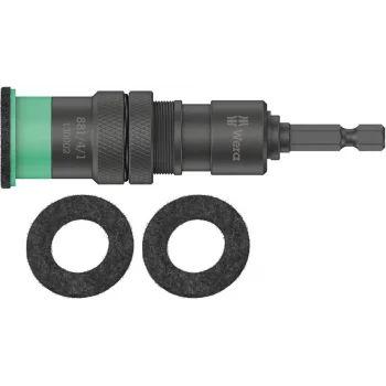 Wera 881/4/1 SB Derinlik Kontrol Ayarlı Bits Tutucu, 1/4 x 95 mm
  1x 881/4/1 Derinlik Kontrol Ayarlı Bits Tutucu: 1/4 x 95 mm
  2x 9201 Keçe Halka 881/4/1 için: 27 mm