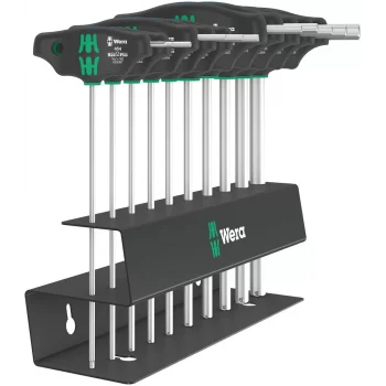 Wera 454/10 HF Set Emperyal 2 Tutma Fonksiyonlu Hex-Plus T Saplı Tornavida Seti, inç