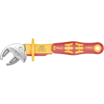 Wera 6004 Joker VDE M VDE Yalıtımlı, Kendinden Ayarlı Açık Ağız Kurbağacık Anahtar, 13-16 x 1/2-5/8 x 190 mm