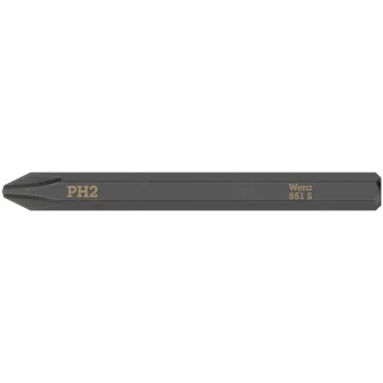 Wera 851 S Darbeli Tornavida için Yıldız Bits, PH 2 x 70 mm