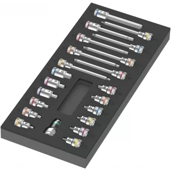 Wera 9723 Özel Kesim Süngerli Zyklop B 3/8 Lokma Bits Set 1