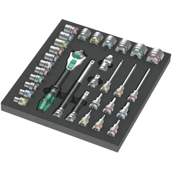 Wera 9722 Özel Kesim Süngerli 8000 C Zyklop 1/2 Cırcır Set 1