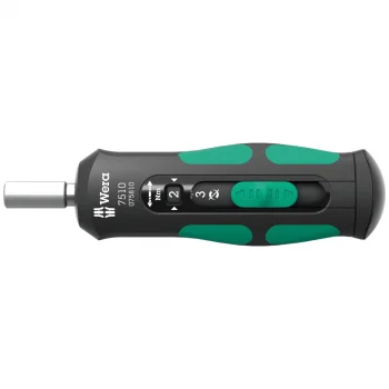 Wera 7510 Kraftform Safe-Torque Speed Torklu Tornavida, 1-3 Nm, 1/4 x 1.0 Nm x 1.5 Nm x 2.0 Nm x 2.5 Nm x 3.0 Nm x 147.5 mm