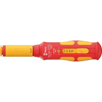 Wera 7516 VDE Kraftform Safe-Torque Speed Tork anahtarı, 2,4-4,0 Nm, 9 x 2.4 Nm x 2.8 Nm x 3.2 Nm x 3.6 Nm x 4.0 Nm x 192 mm