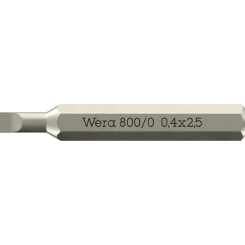 Wera 800/0 Micro bits düz vidalar için, 0.40 x 2.5 x 30 mm