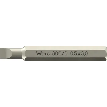 Wera 800/0 Micro bits düz vidalar için, 0.50 x 3 x 30 mm