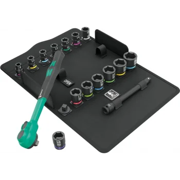 Wera 8100 SB 12 Zyklop Comfort Yön Mandallı Cırcır Seti, 3/8 Sürücülü, metrik