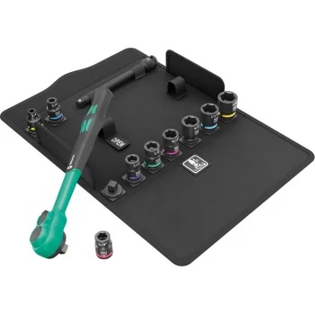 Wera 8100 SB 13 Zyklop Comfort Yön Mandallı Cırcır Seti, 3/8 Sürücülü, inç