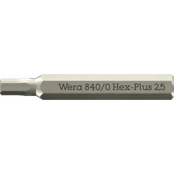 Wera 840/0 Hex-Plus Micro bits altıgen soketli vidalar için, 2.5 x 30 mm
