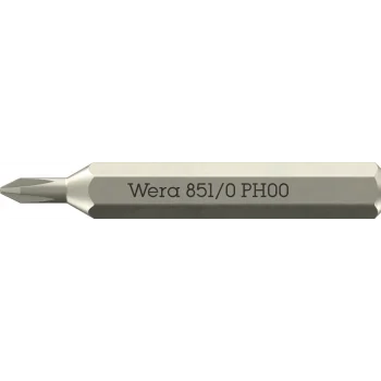Wera 851/0 Micro bits yıldız başlı vidalar için, PH 00 x 30 mm