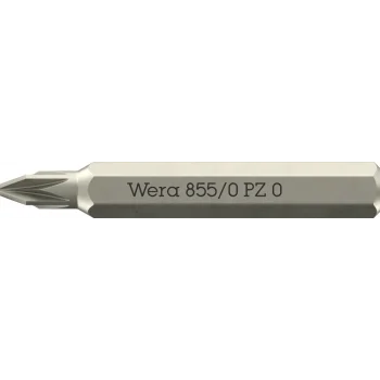 Wera 855/0 Micro bits Pozidriv vidalar, PZ 0 x 30 mm