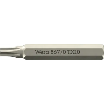 Wera 867/0 Micro bits TORX® soketli vidalar için, TX 10 x 30 mm