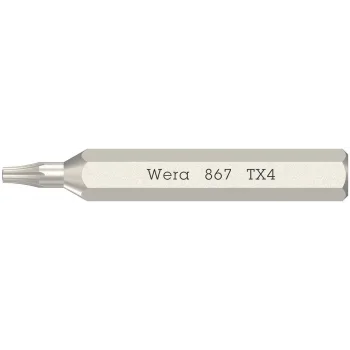 Wera 867/0 Micro bits TORX® soketli vidalar için, TX 4 x 30 mm