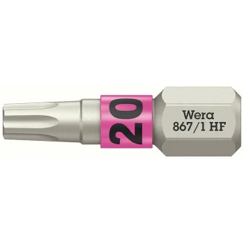 Wera 867/1 TORX® HF Bits, Tutma Fonksiyonlu, TX 20 x 25 mm