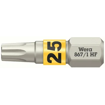 Wera 867/1 TORX® HF Bits, Tutma Fonksiyonlu, TX 25 x 25 mm