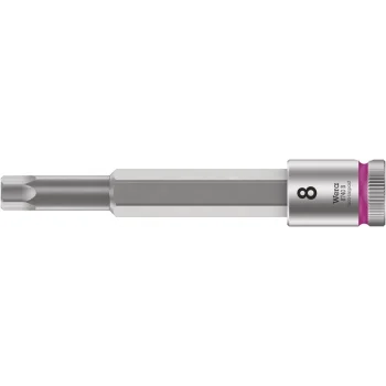 Wera 8740 B Altıgen Uçlu Zyklop Lokma Bits, 3/8 Soketli, Ekstra İnce profilli, 8 x 100 mm