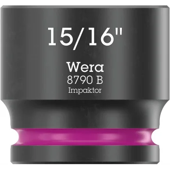 Wera 8790 B Impaktor Lokma, 3/8 Soketli, 15/16 x 32 mm