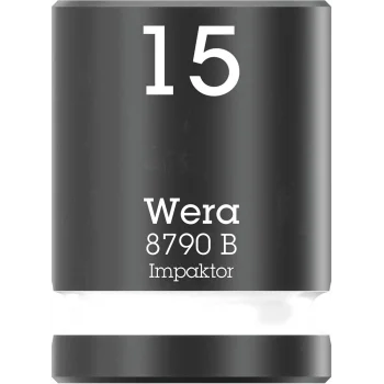 Wera 8790 B Impaktor Lokma, 3/8 Soketli, 15 x 30 mm