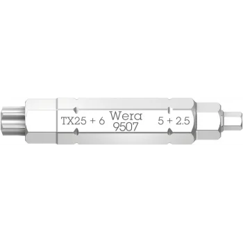 Wera 9507 SB 4ü 1 Arada Bits 2, 2.5; 5; 6 x TX 25 x 37 mm