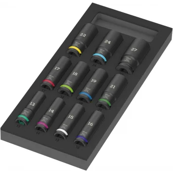 Wera 9725 Özel Kesim Sünger Zyklop C, 1/2, Impaktor Derin Lokma Set 1