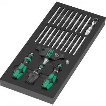 Wera 9752 Özel Kesim Sünger Kraftform Kompakt Cırcırlı Set 1