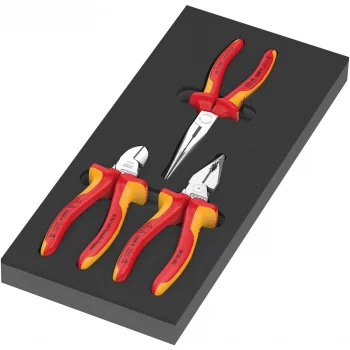 Wera 9784 Özel Kesim Sünger KNIPEX Pense Set VDE 1