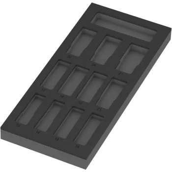 Wera 9825 Özel Kesim Sünger Zyklop C, 1/2, Impactor Derin Lokma Set 1, boş, 172 x 30 x 392 mm